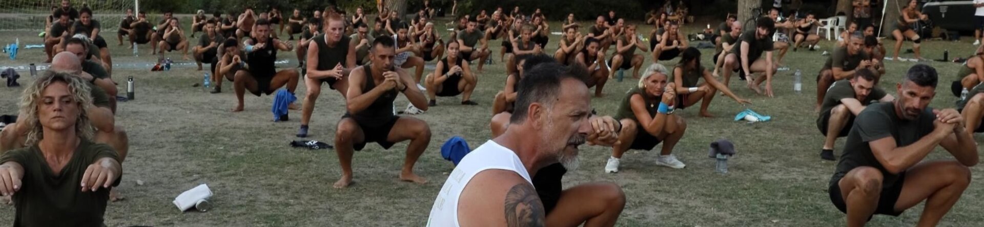 Lezione di prova di ginnastica militare italiana