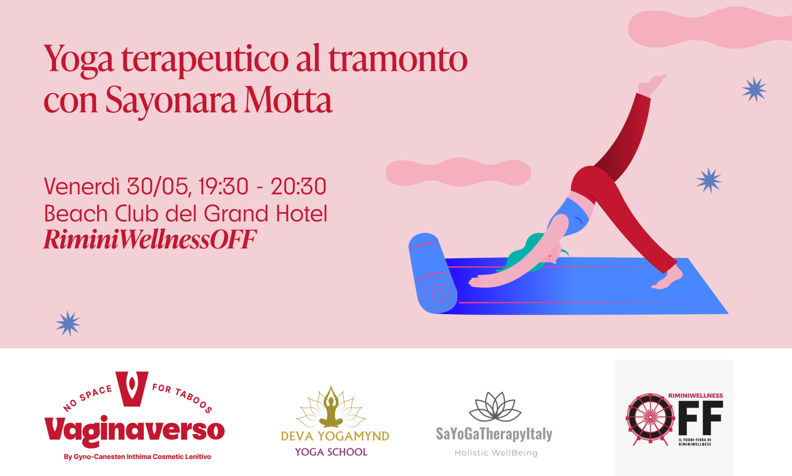 Yoga terapeutico al tramonto con Sayonara Motta