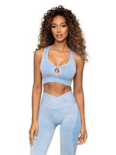 Top sportivo con scollo a goccia