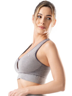 Top sportivo con scollo a goccia