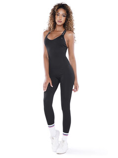 Jumpsuit modellante con incrocio sulla schiena